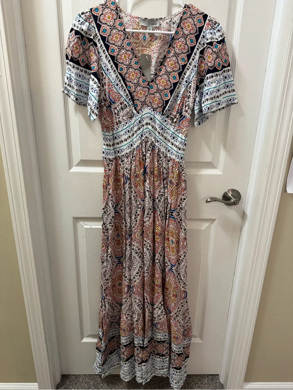 Luukse women's dress Allover Print Ruffle
(Small) Multicolor - Picture 3 of 9
